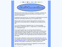 Tablet Screenshot of liberalorconservativequiz.org